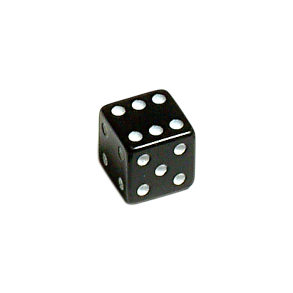Lucky Dice Valve caps Black Pair